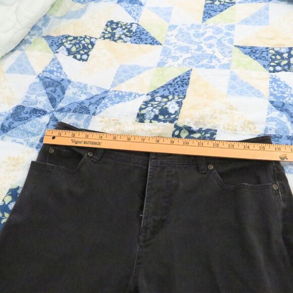 Black Jeans Women size 10 Straight Leg Faded Glory Stretch Casual Wear - Picture 7 of 10